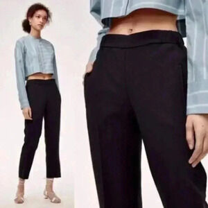 Aritzia Wilfred Darontal Cropped Dress Pants in Black Size 2